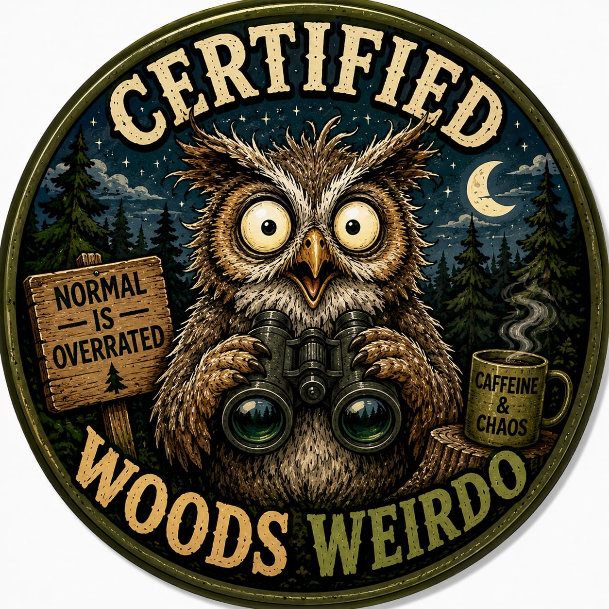 Buttons - WTHC-Radio - Certified Woods Weirdo #108089