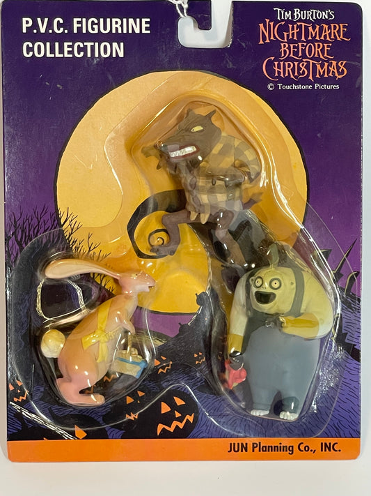 Nightmare Before Christmas - PVC Figures - Werewolf, Beherros & Easter Bunny 1998 #103552