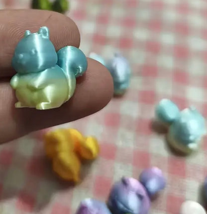 Mini Resin / 3D Print - Chubby Squirrel - Assorted Colors #107208
