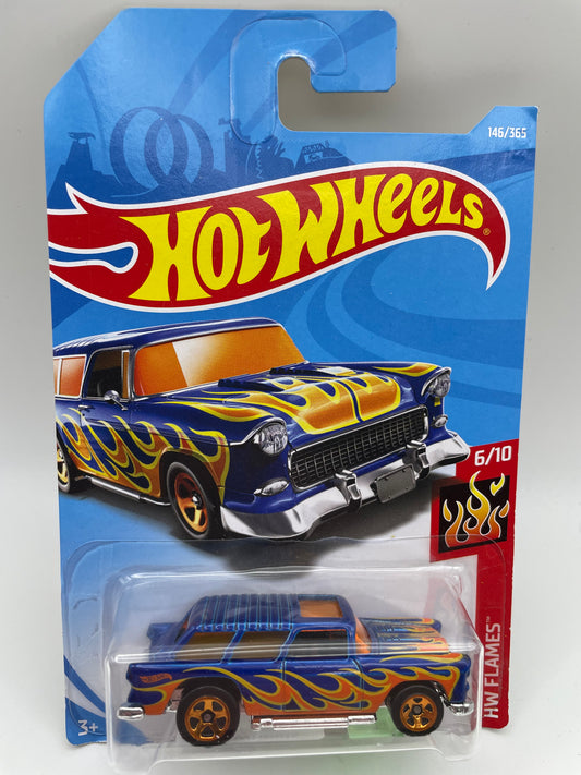 Hot Wheels - Flames #146 6/10 Classic ‘55 Nomad 2018 #103124
