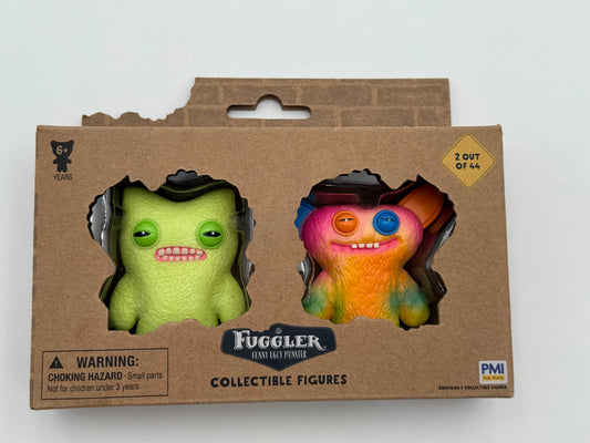 Fuggler - Collectible Figures - 2 Pack - Green Munch Munch & Rainbow Grin Grin 2024 #105122