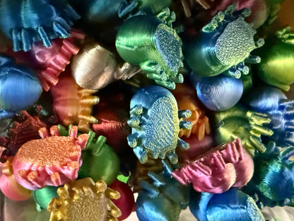 Mini Resin / 3D Print - Spiders - Assorted Colors #107200