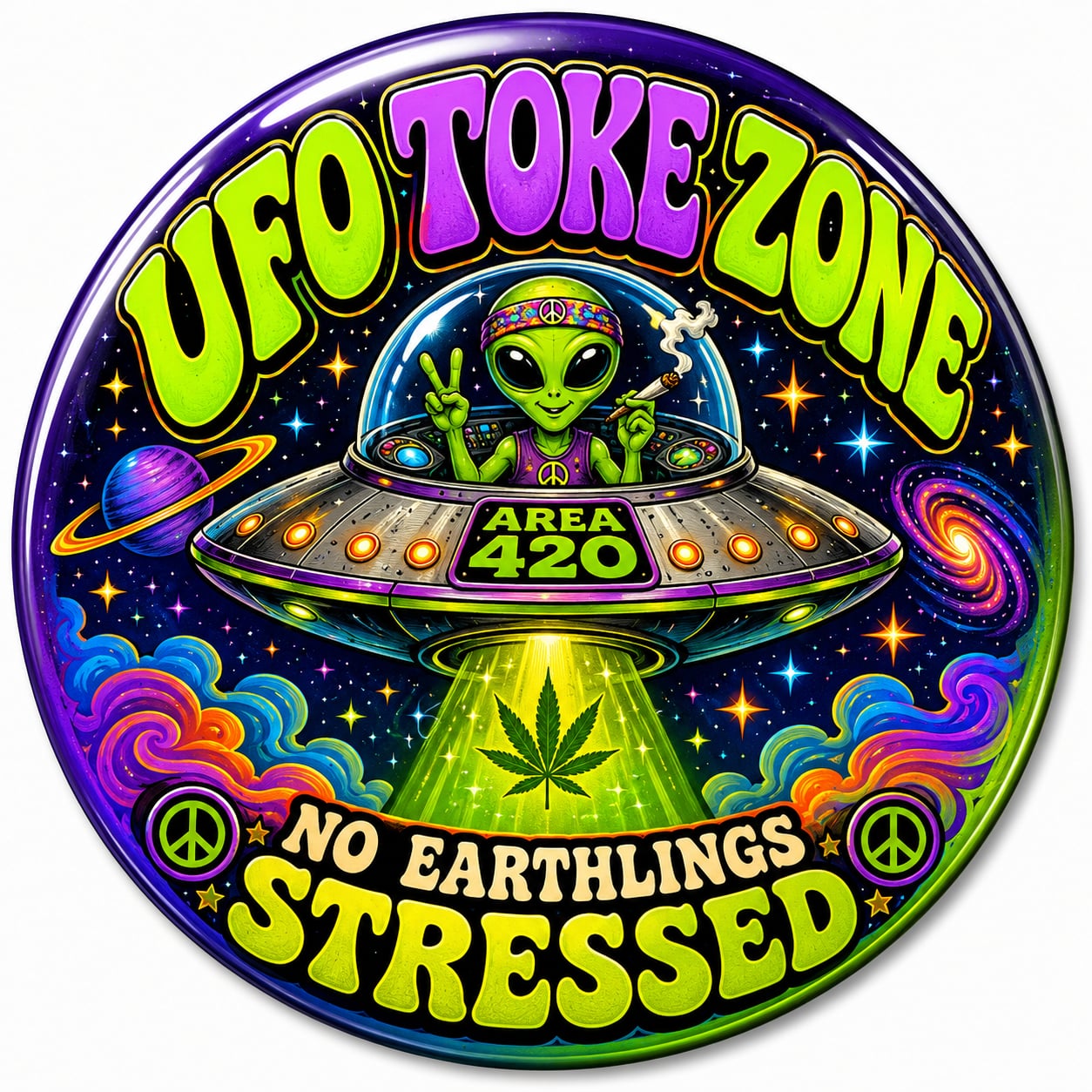 Buttons - WTHC-Radio - UFO Toke Zone #108060