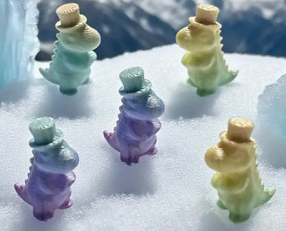 Mini Resin / 3D Print - Top Hat Dinosaurs - Assorted Colors #107215