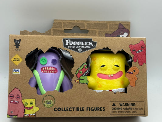 Fuggler - Collectible Figures - 2 pack - Purple Sasquoosh & Sponge Bob 2025 #107245