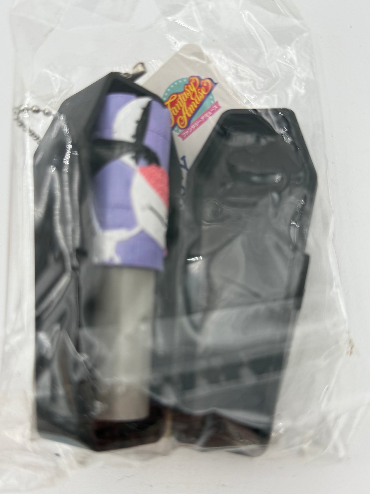 Nightmare Before Christmas - Paper Stamp Holder Coffin Keychain - Evil Scientist 1990s #105402