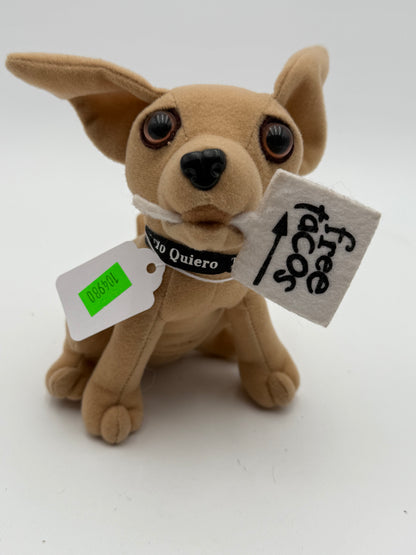 Taco Bell - Plush - Gidget Chihuahua - Free Tacos Sign 1999 #104980