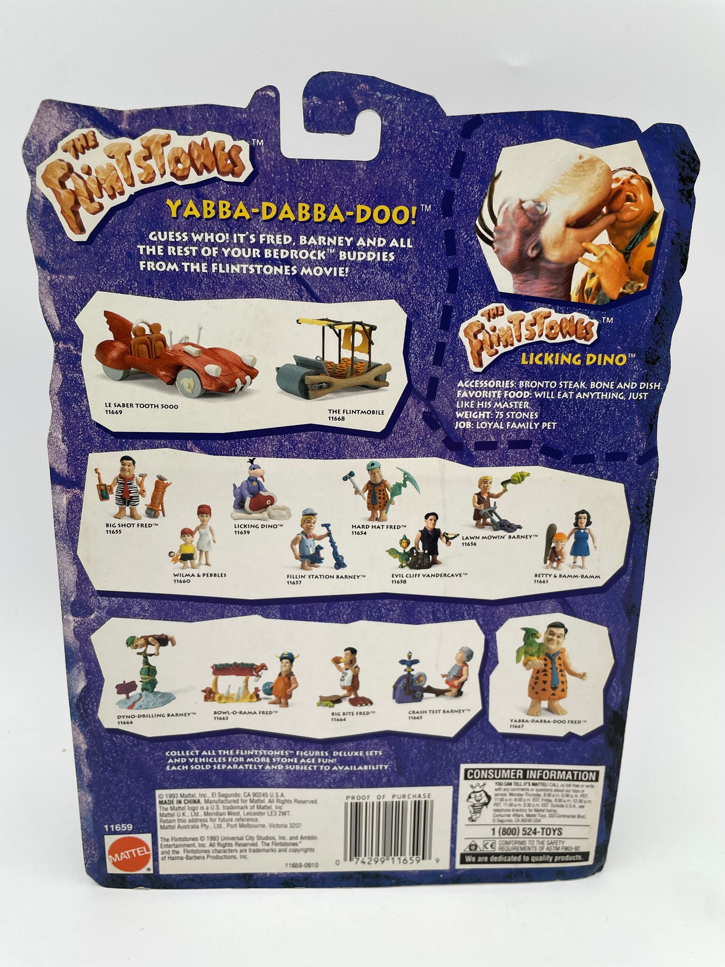Flintstones - Figure - Licking Dino 1993 #104760
