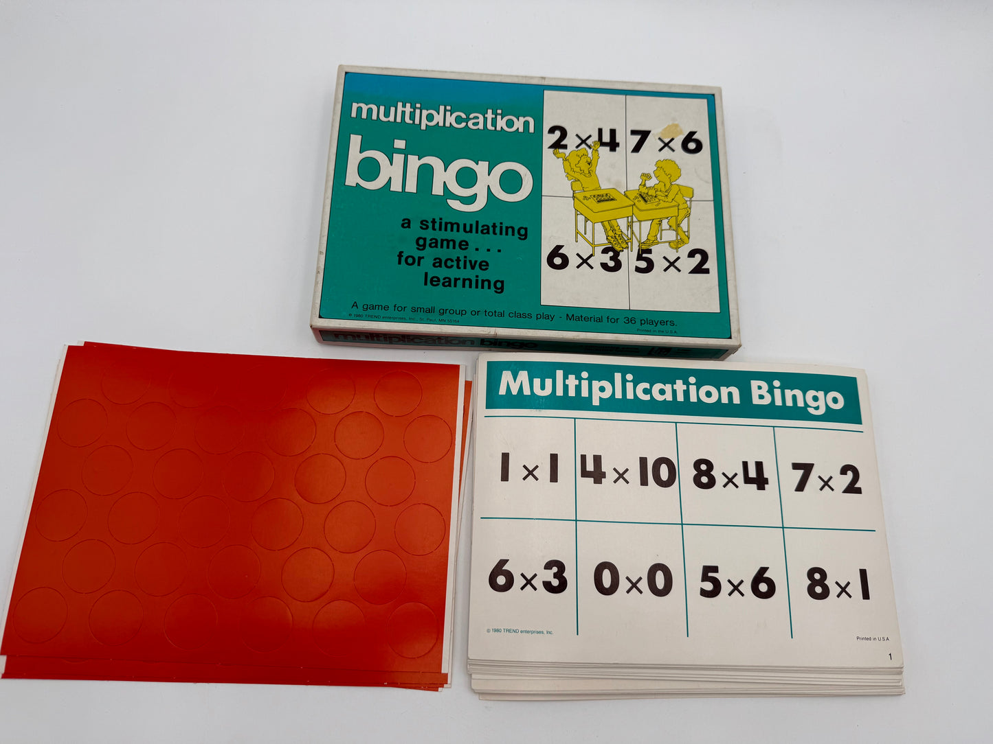 Trend Enterprises - Multiplication Bingo Game 1980 #105104