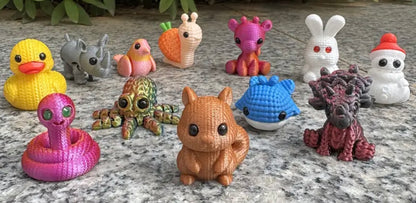 Small Resin / 3D Print - Articulated / Figures - Assorted Animals & Colors #107220