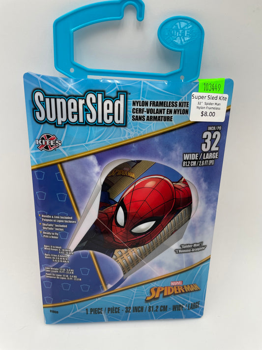 Kite - Spiderman Sled Nylon Frameless 32” Kite #103449