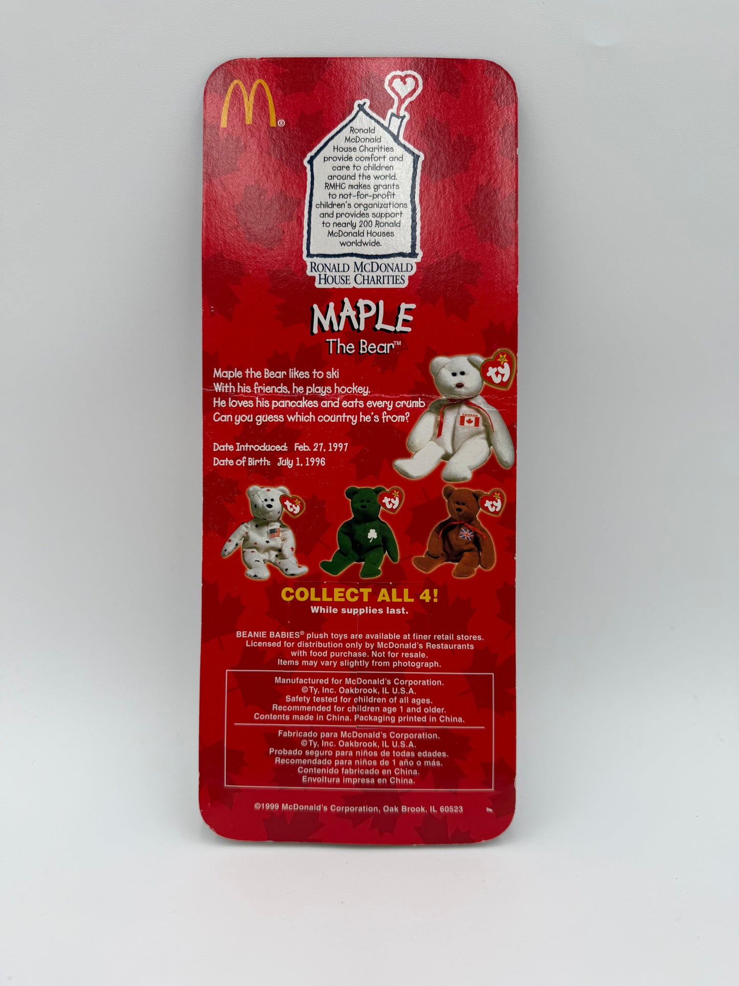 Ty - McDonald’s - Beanie Baby - Maple 1999 #107292