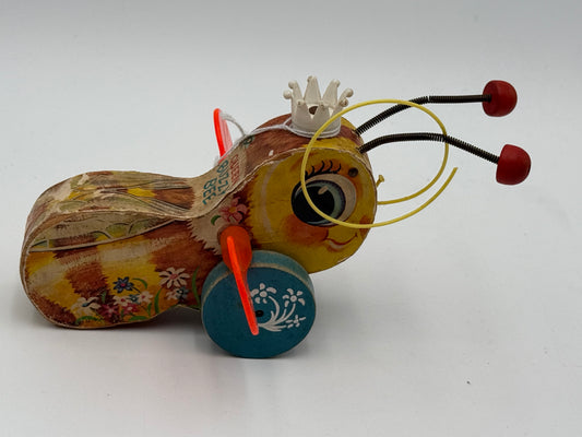 Fisher Price - Queen Buzzy Bee Pull Toy 1960s #104927