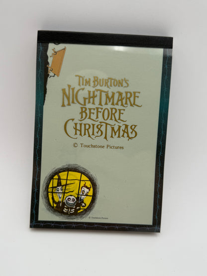 Nightmare Before Christmas - Memo Pad - Lock- Shock & Barrel 1990s #105387