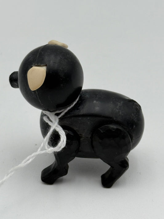 Fisher Price - Little People - Black Pig 1970s #105462