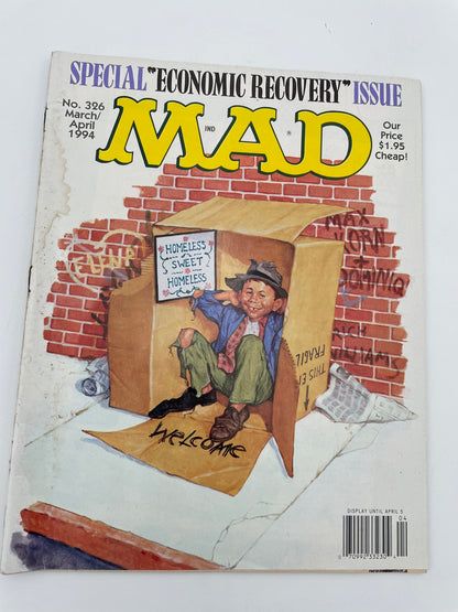 Mad Magazine - Homeless #326 - March/April 1994 #101531