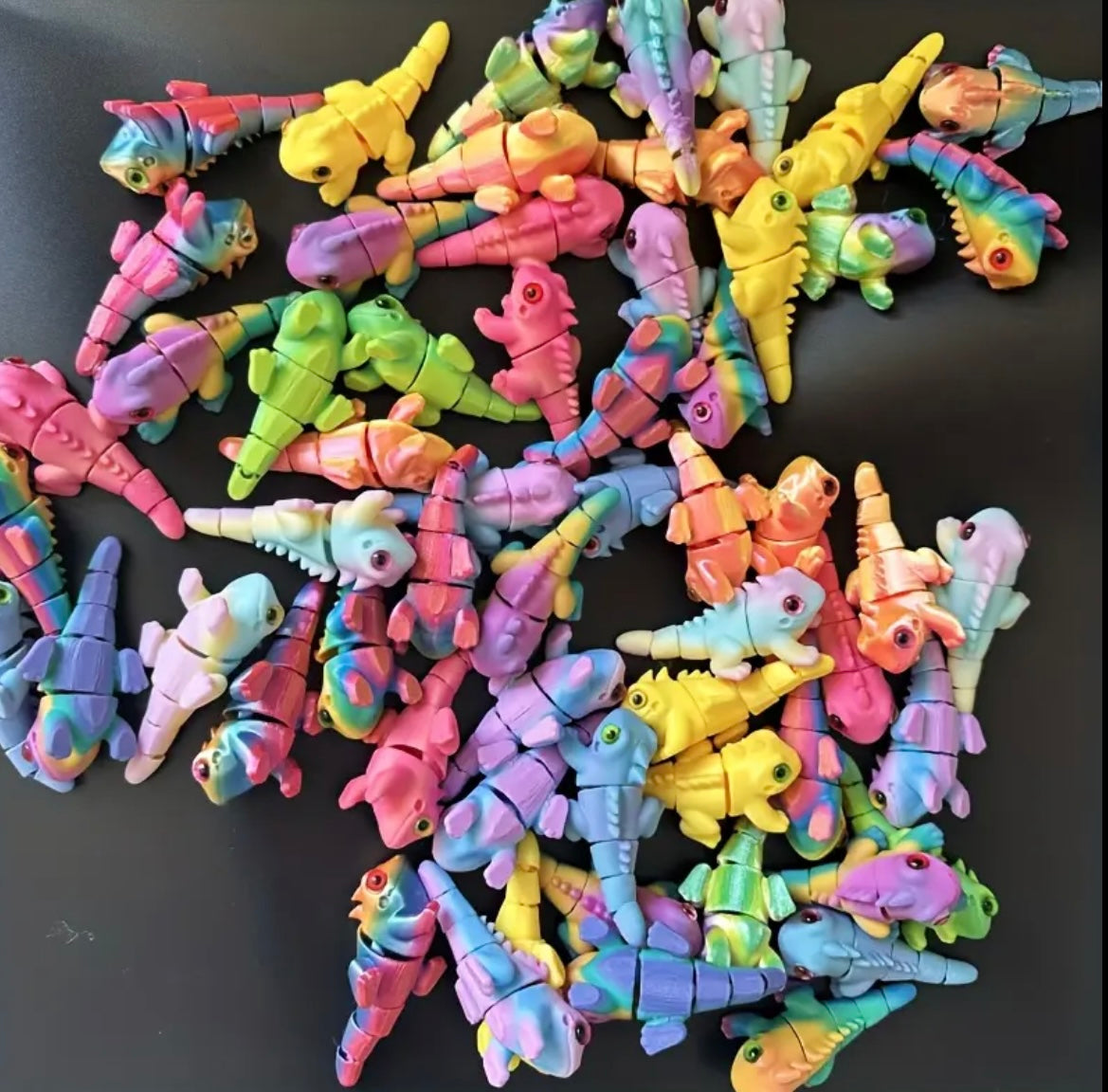 Small Resin / 3D Print - Articulated  - Iguanas - Assorted Colors #107219