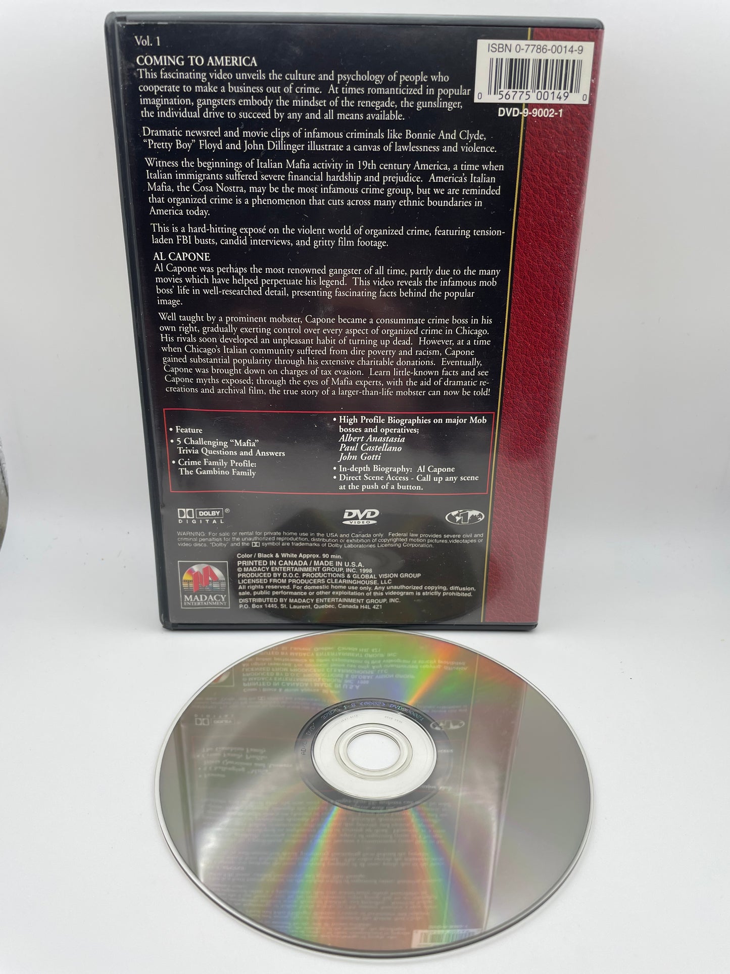 DVD - Mafia, An Expose’, La Cosa Nostra 1998 #100830