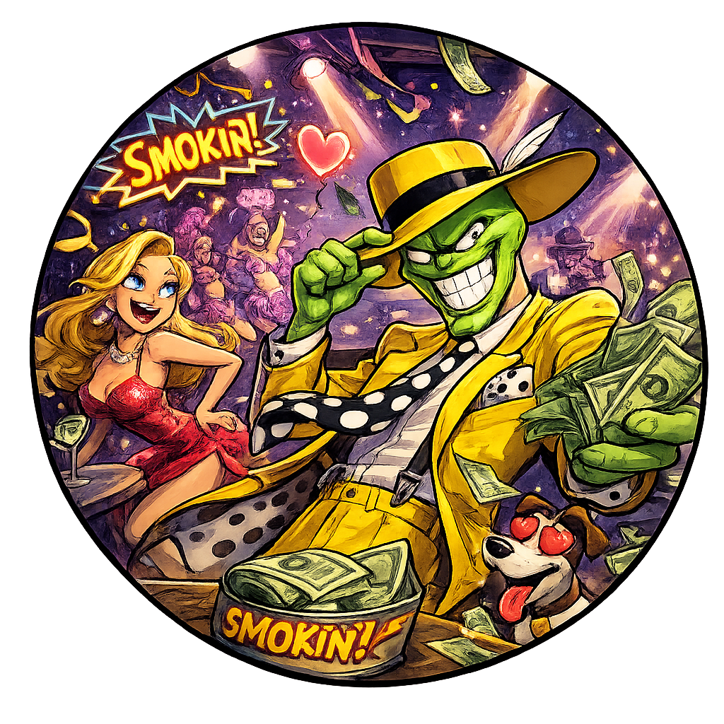 Button - 90s Theme - The Mask - Smokin!
