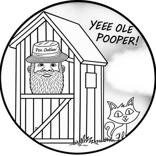 Button - The PEZ Outlaw - Ye Ole Pooper #108179