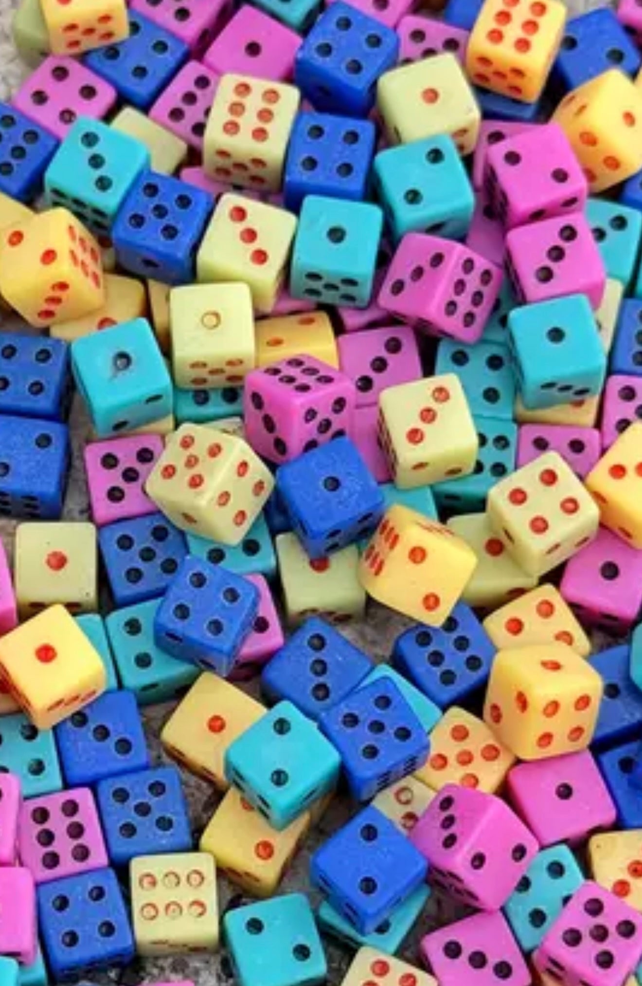 Mini Resin / 3D Print - Tiny Dice - Assorted Colors #107187