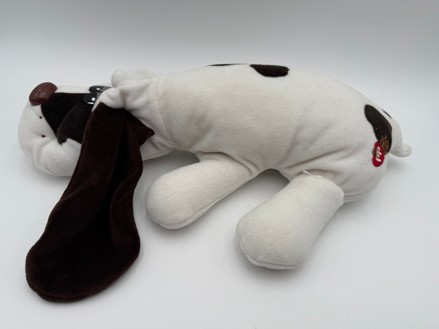 Pound Puppies - Tonka - Plush - Large White w/ Brown Spots Dog 1985 #105183