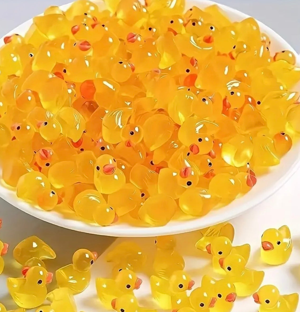 Mini Resin / 3D Print - Transparent Ducks - Yellow #107207