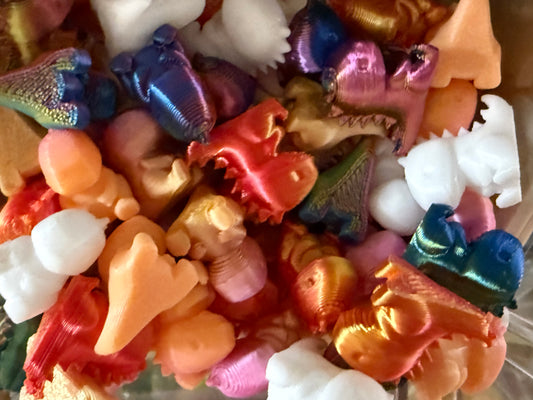 Mini Resin / 3D Print - Sitting Dinosaurs - Assorted Colors #107210