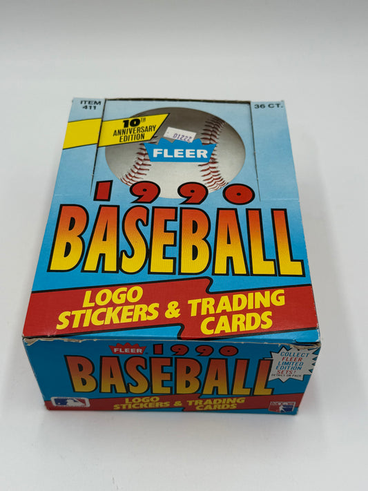 Fleer - Baseball Cards Wax Packs Box - 36 packs - New in Box 1990 #107406