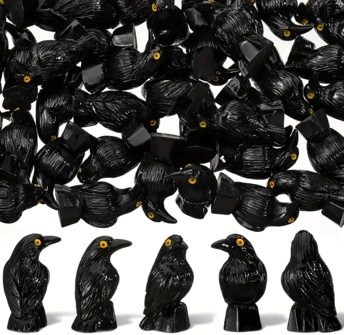 Mini Resin / 3D Print - Crows - Black #107188