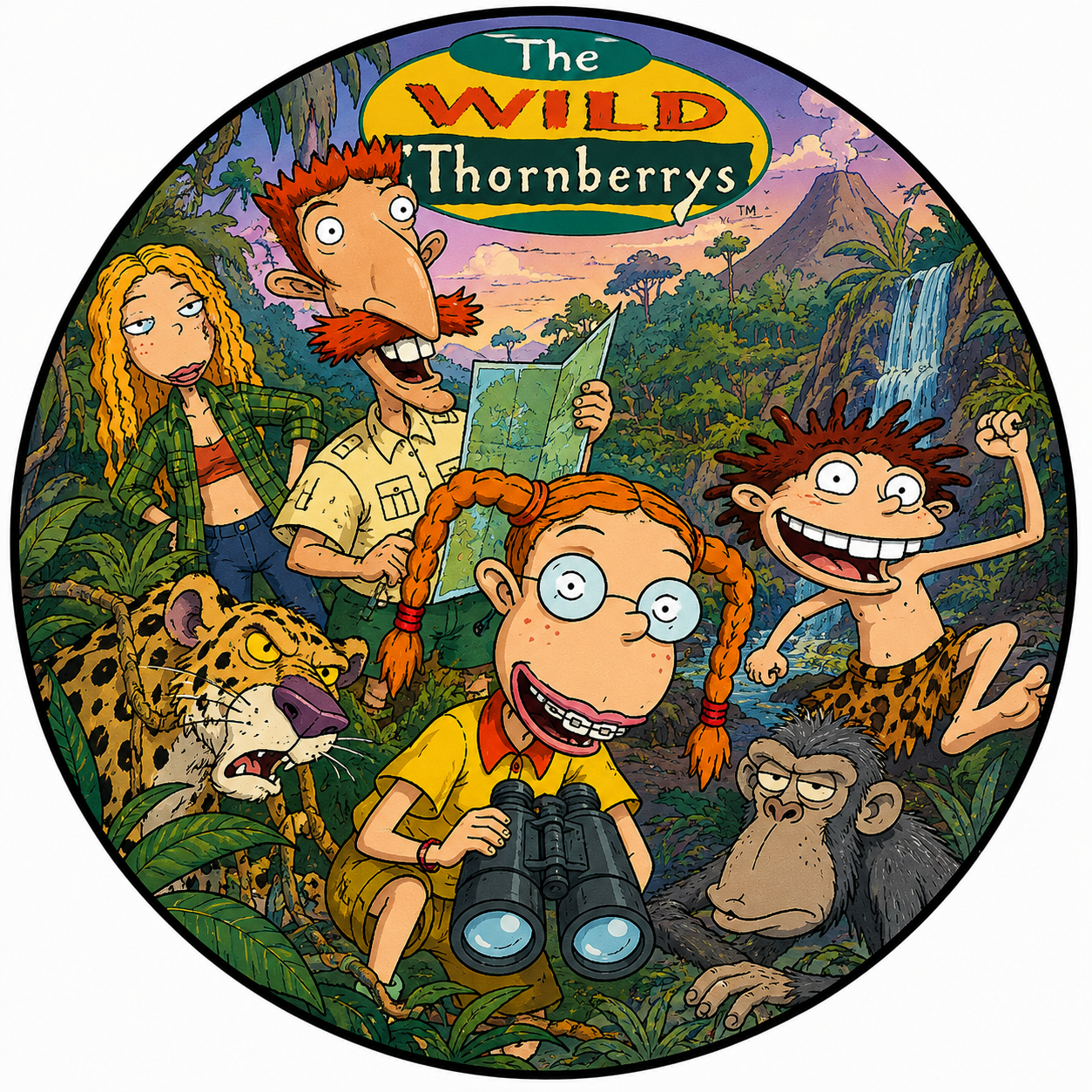 Buttons - 90s Theme - Wild Thornberrys #108106