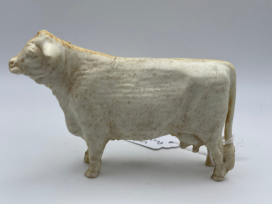 Vintage White Plastic Cow #103017