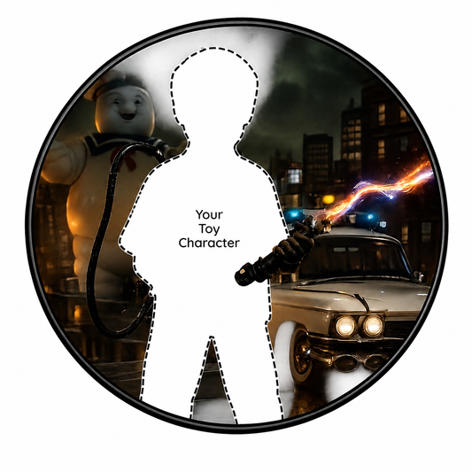 Button You - Custom Toy Action Figure - 2 1/4” Button - 1pc