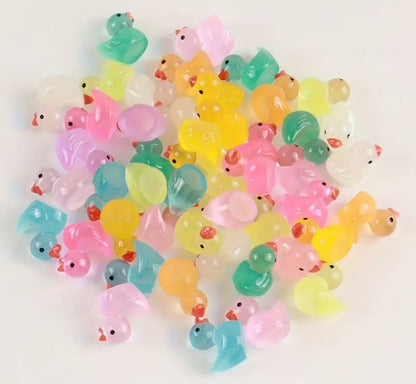 Mini Resin / 3D Print - Transparent Duck - Assorted Colors #106649