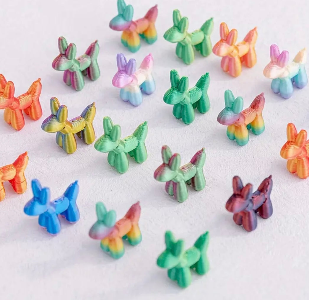 Mini Resin / 3D Print - Balloon Dog - Assorted Colors #107199