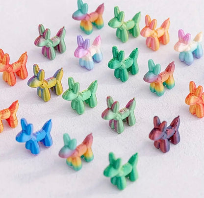 Mini Resin / 3D Print - Balloon Dog - Assorted Colors #107199