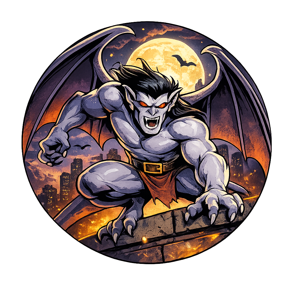 Button - 90s Theme - Gargoyles - Rooftop 2