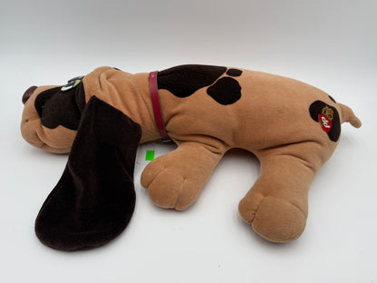 Pound Puppies - Tonka - Plush - Large Brown Spotted Dog w/ Collar 1985 #105181