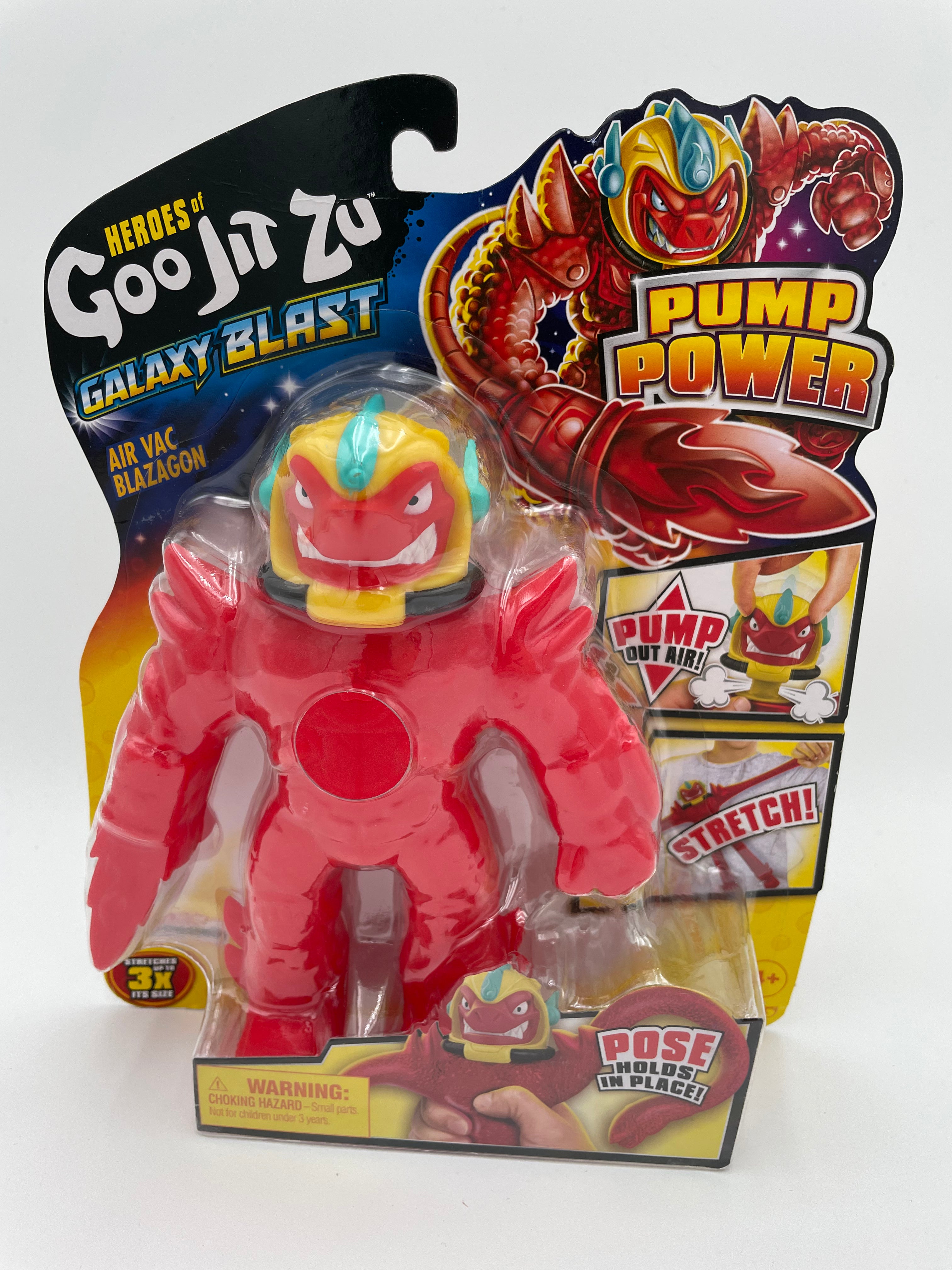 Heroes Of Goo Jit Zu Galaxy Blast S6 Air Vac Blazagon - Figura Action Gomosa Che Si Allunga, Gioco Creativo Per Bambini