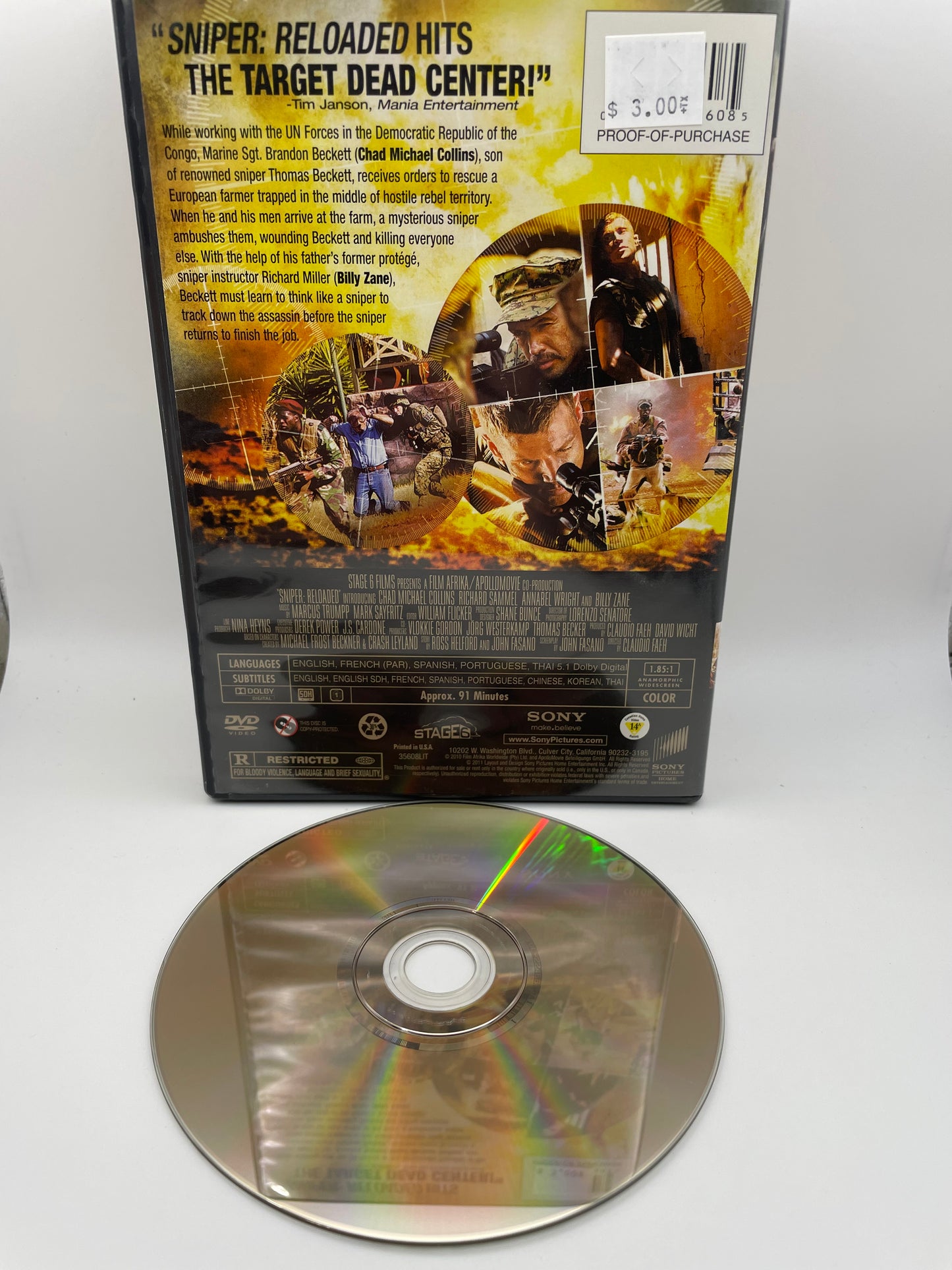 Dvd - Sniper Reloaded 2010 #100552