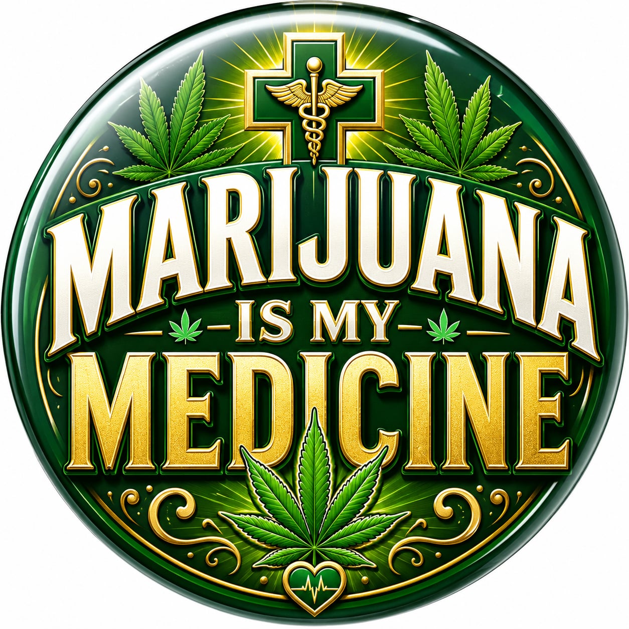 Buttons - WTHC-Radio - Marijuana Is My Medicine #108053