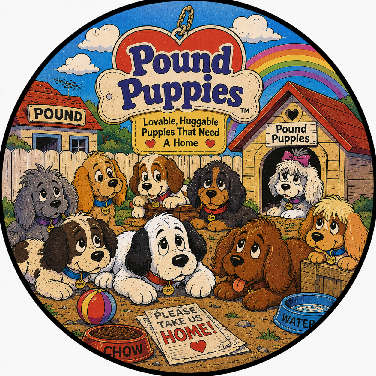 Button - 80s Theme - Pound Puppies