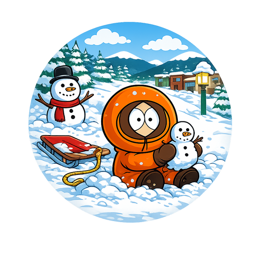 Button - 90s Theme - South Park - Kenny Sled #107783