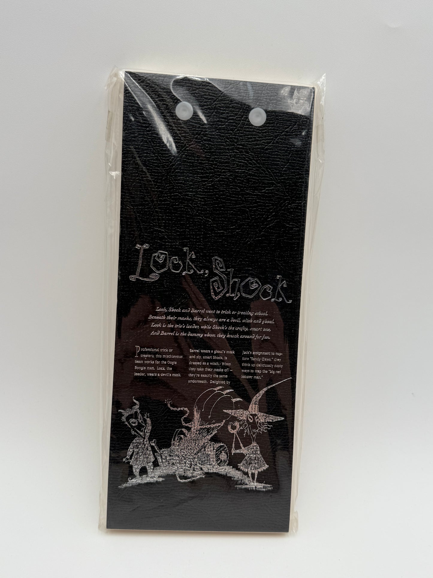 Nightmare Before Christmas - Elongated Note Pad - Lock & Shock 1990s #105379