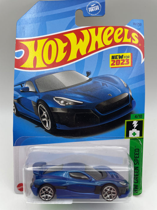 Hot Wheels - Green Speed #70 4/10 Rimac Nevera Blue 2023 #103167