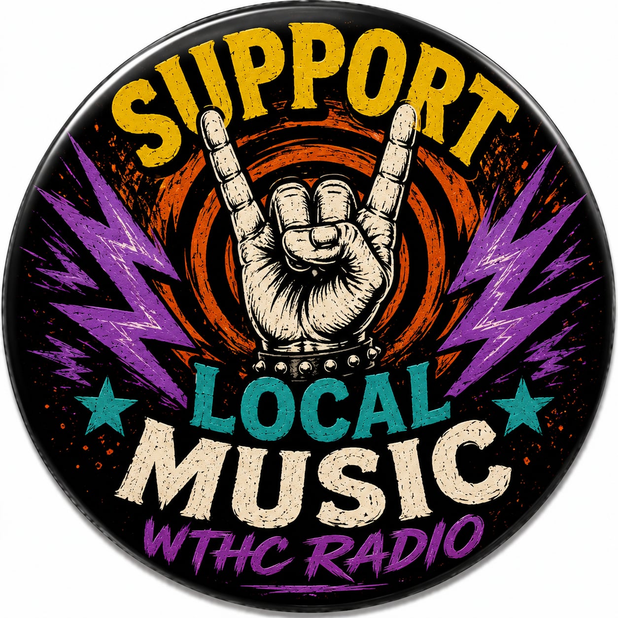 Buttons - WTHC-Radio - Support Local Music