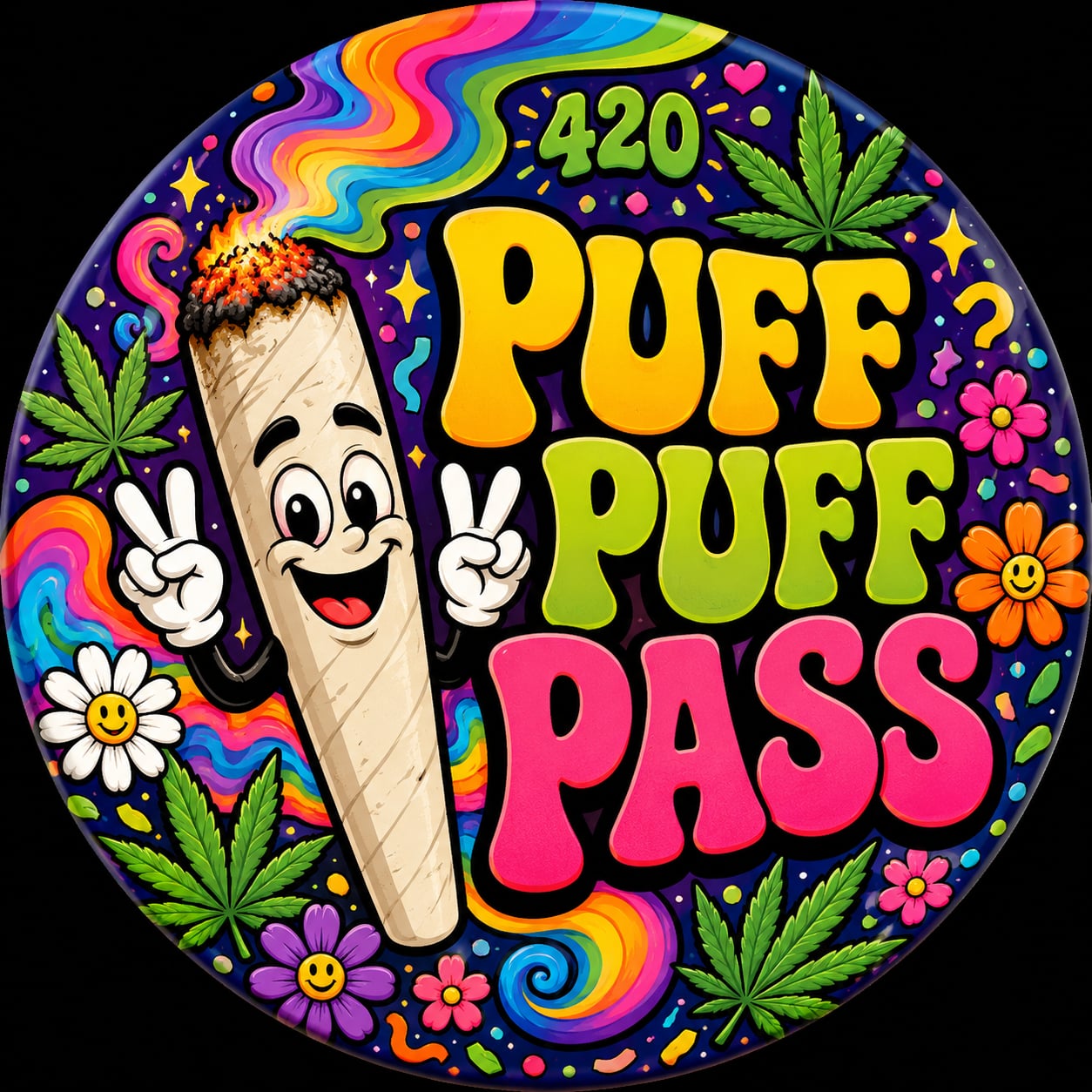 Buttons - WTHC-Radio - Puff Puff Pass