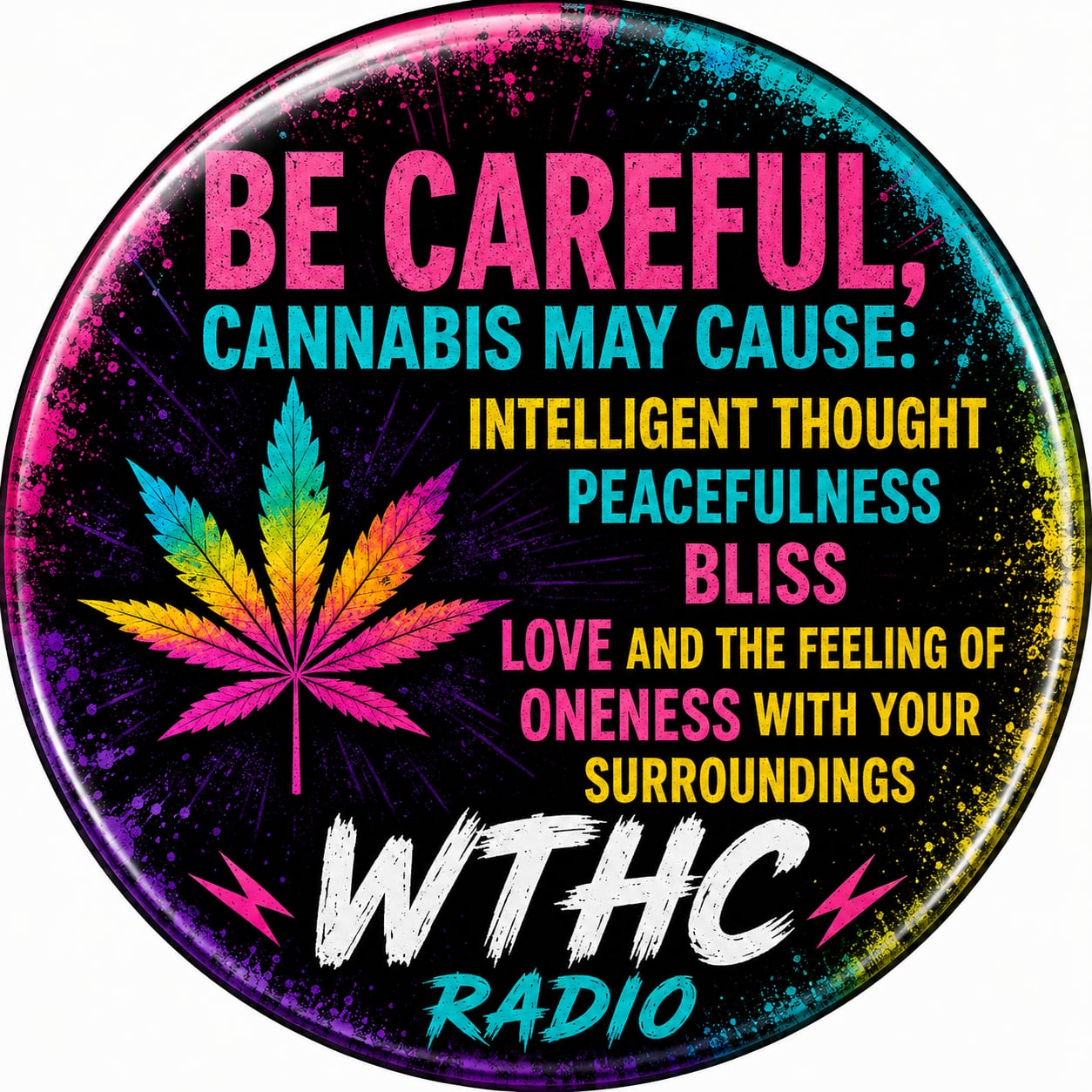 Buttons - WTHC-Radio - Be Careful