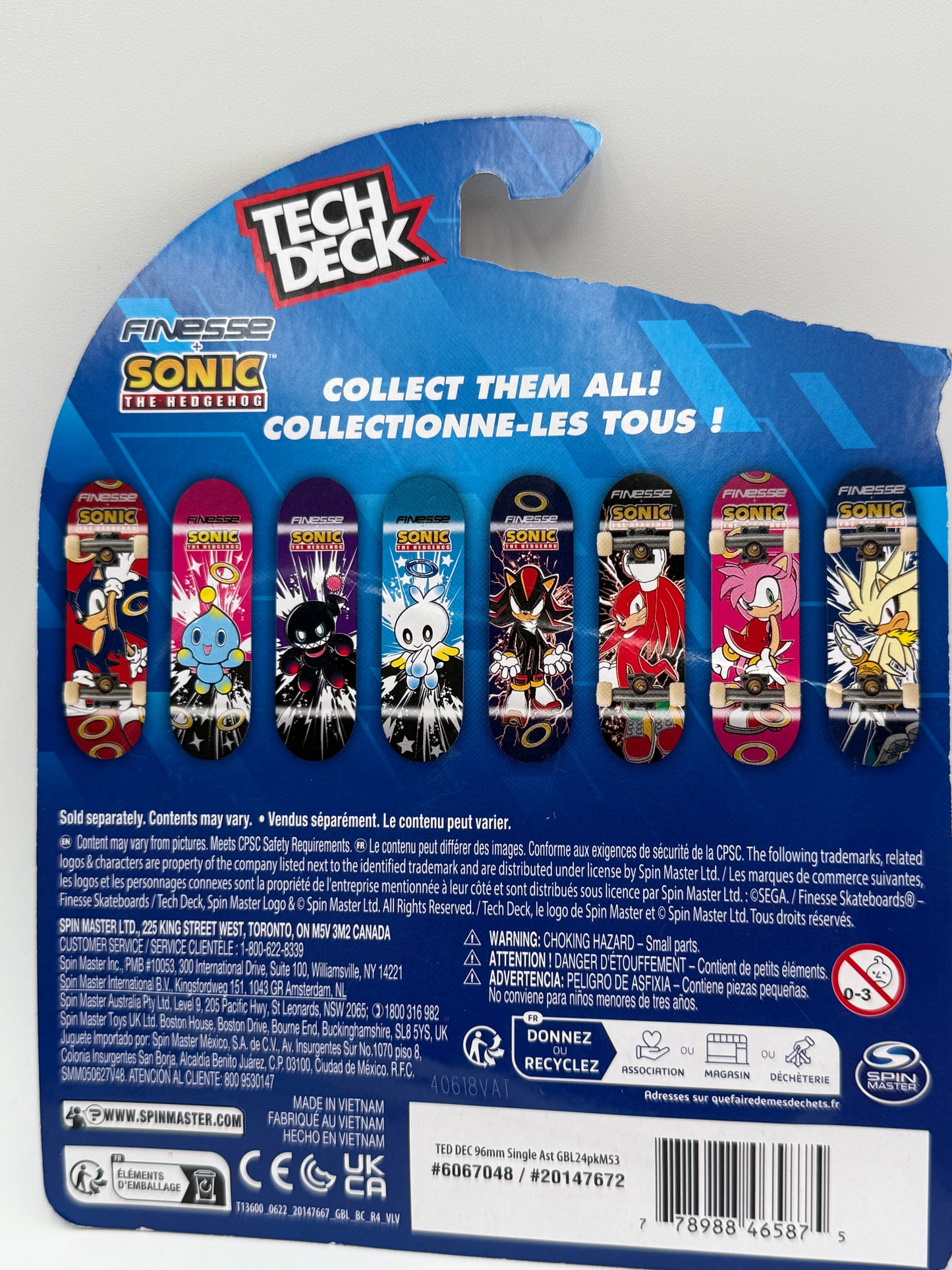 Sonic - Tech Deck - Finesse Skateboard  - Knuckles 2024 #107306