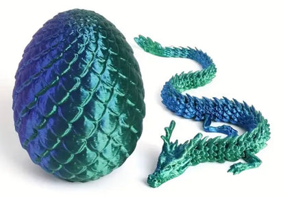 Resin / 3D Print - Articulated - Large Dragon Eggs w/ Dragon - Assorted Colors #107223